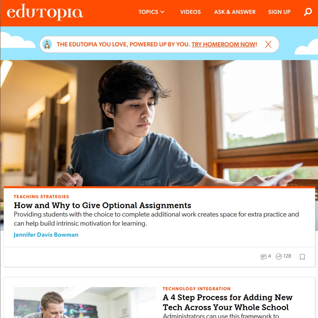 Edutopia Website Graphic