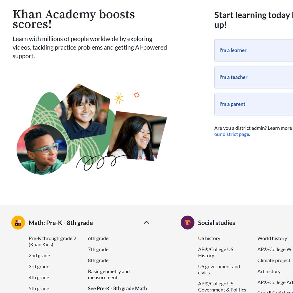 Khan Academy Website Graphic